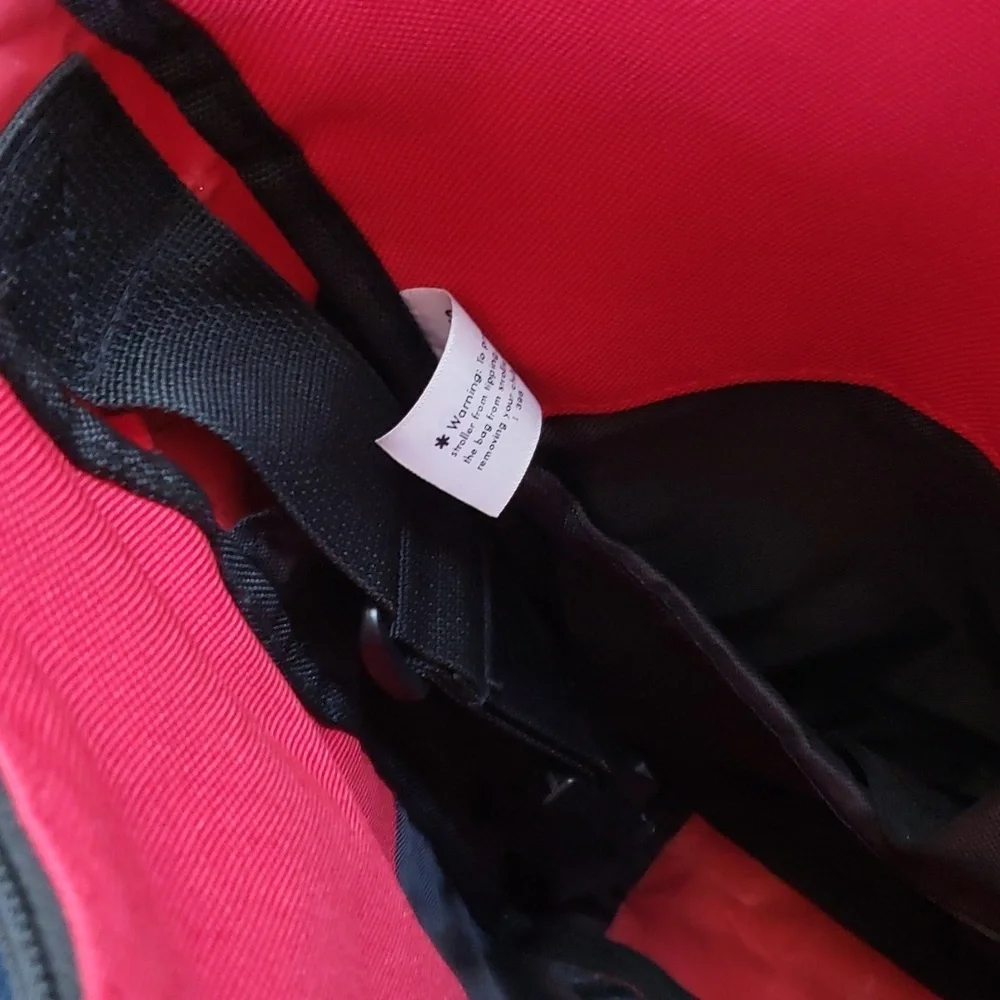 Skip Hop Diaper Bag Red Duo Stroller Friendly, Calvin embroidered.